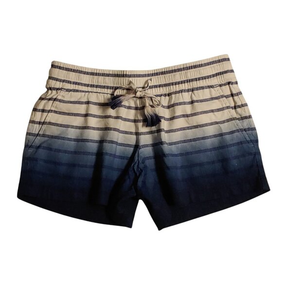 Vineyard Vines Linen Shorts Women's Size XXS Blue White Drawstring Waist Pockets - Picture 1 of 6